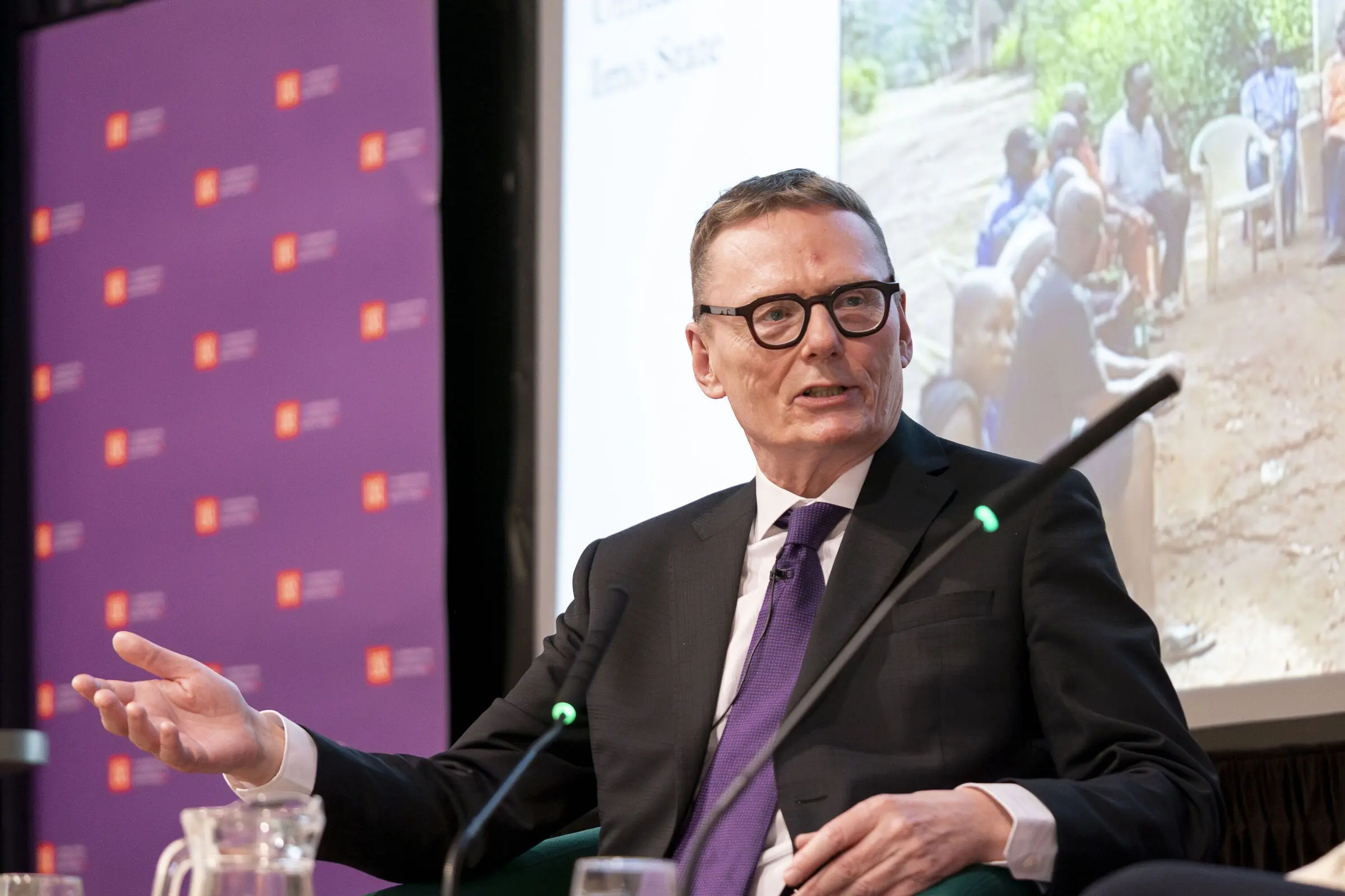 LSE alumnus and 2024 Nobel Prize winner Professor James A Robinson speaking at LSE at the event Wealth in People in 2025