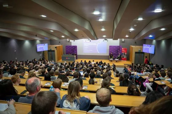 Sanna Marin event in the Sheikh Zayed Theatre
