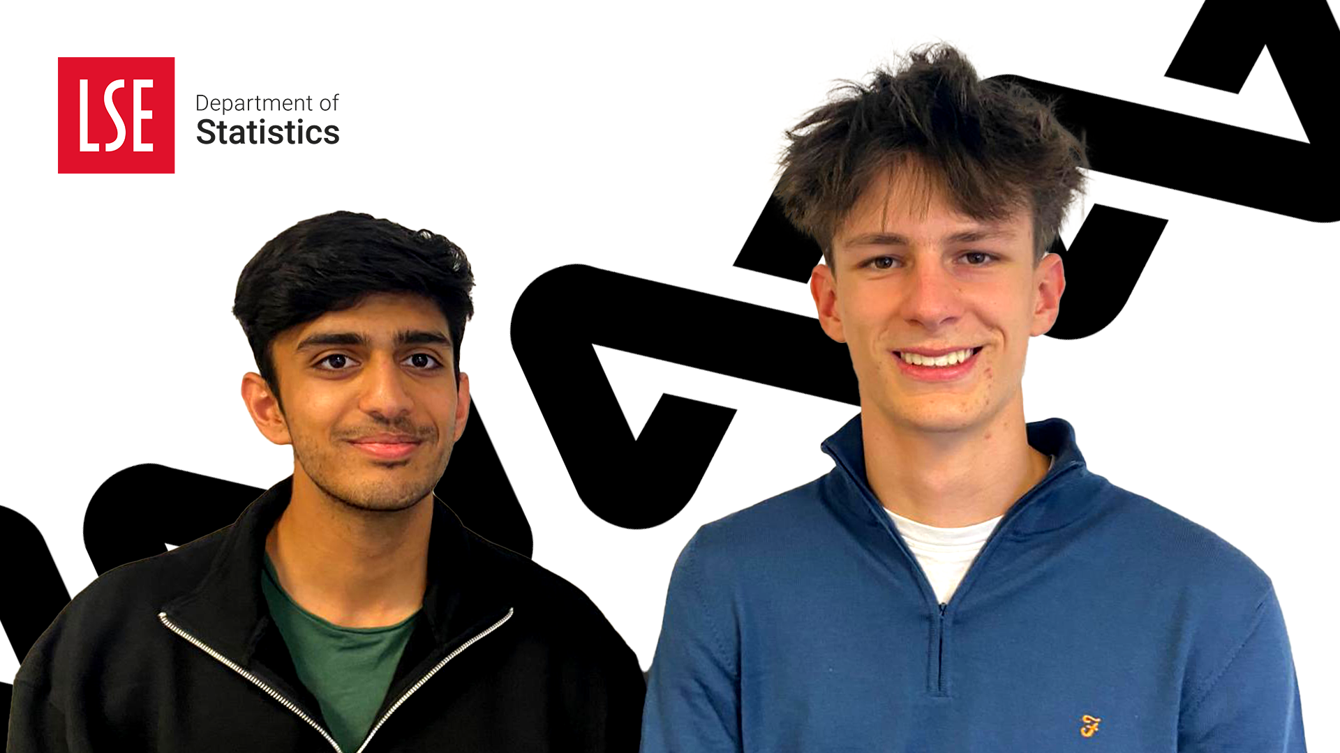 Two of the LSE Department of Statistics students who completed internships with Exactimo