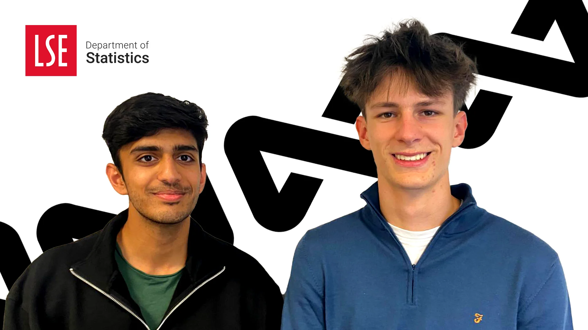 Two of the LSE Department of Statistics students who completed internships with Exactimo
