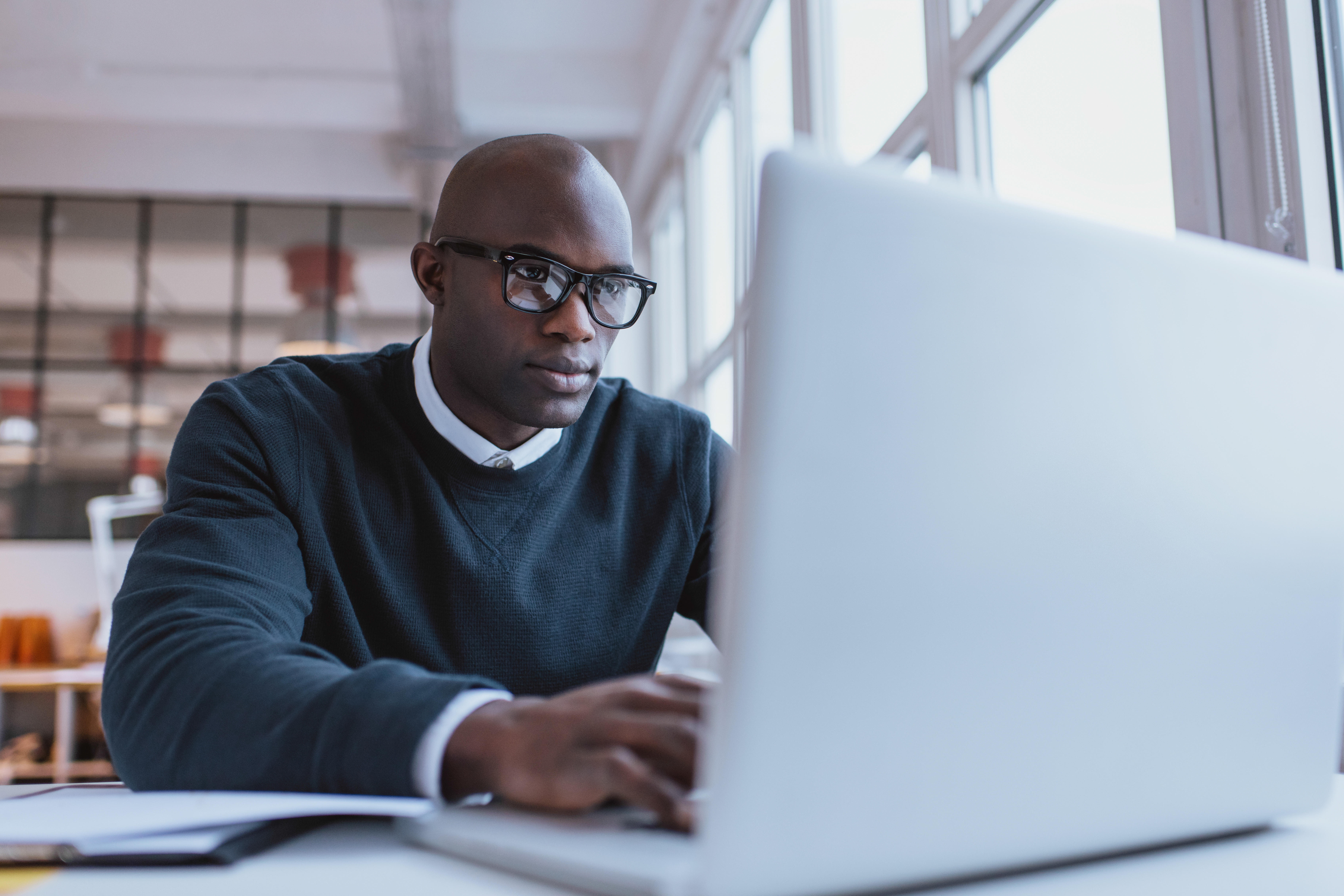 man with laptop