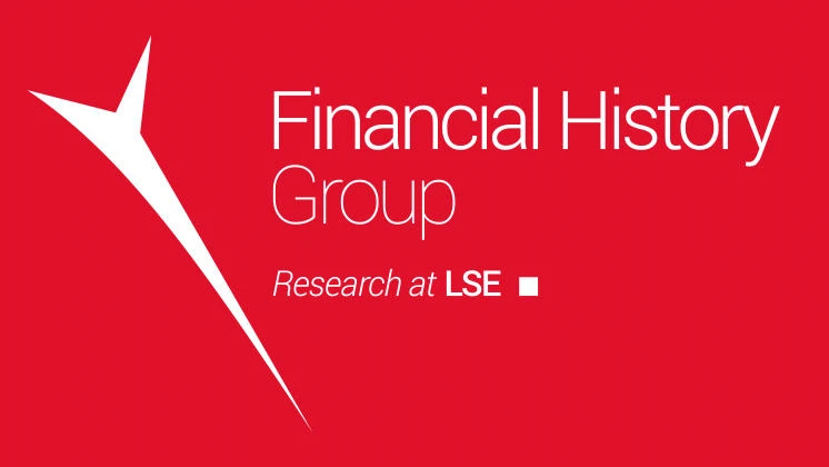Financial History Group logo - a white slash on a red background.