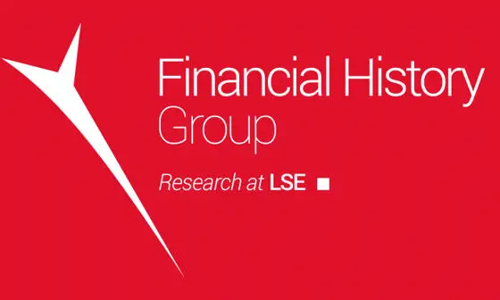 Financial History Group logo (white on red)