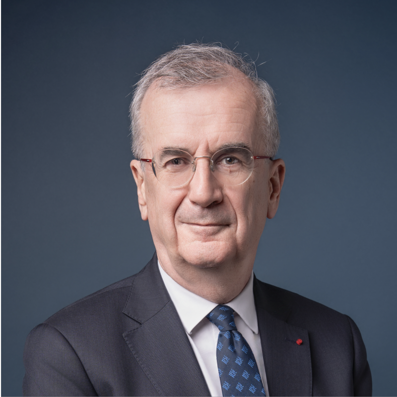 François Villeroy de Galhau against a dark grey background.