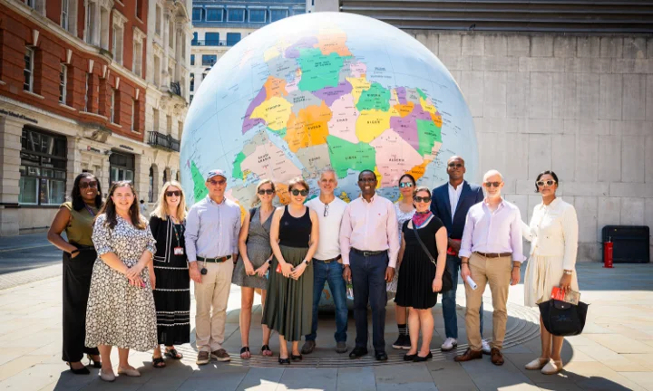 Global Alumni Board group photo around the LSE globe