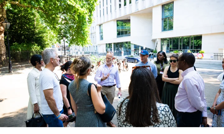 Julian Robinson and the Global Alumni Board on Lincoln's Inn Fields