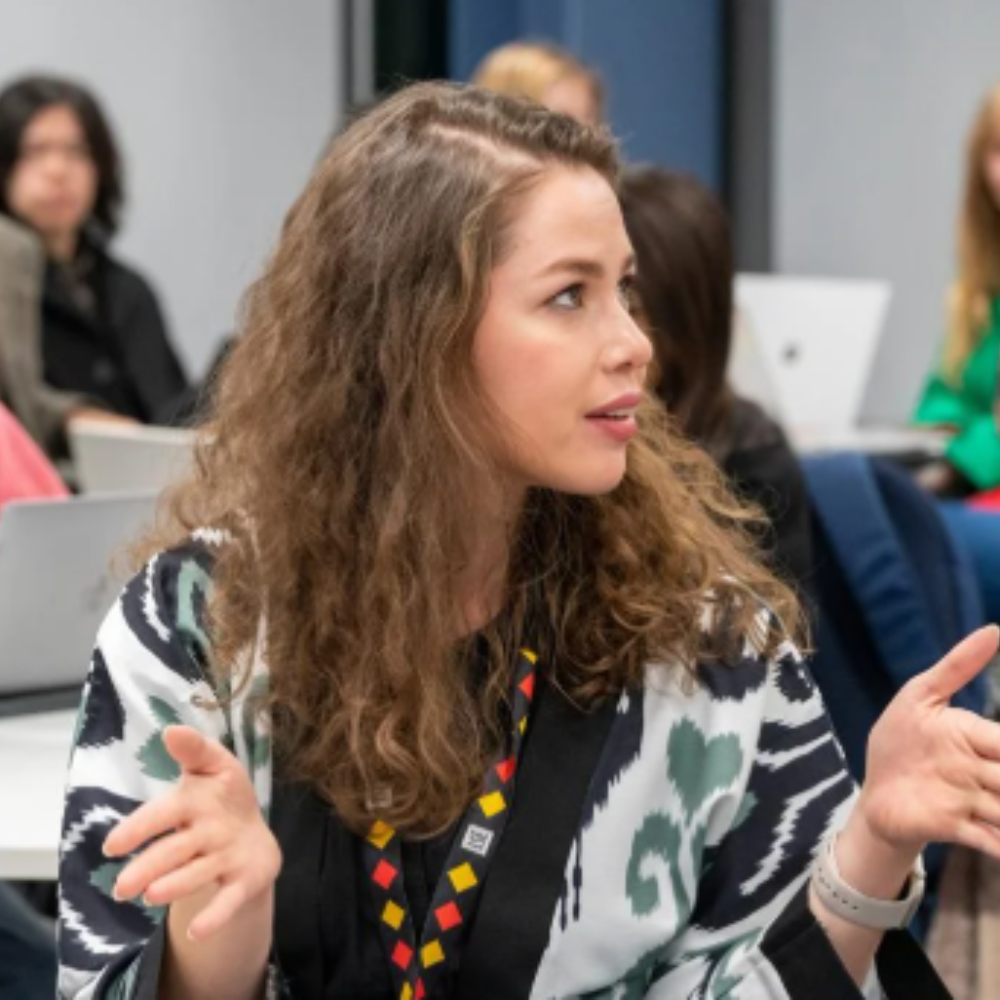 A student in a classroom