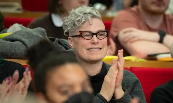 Member of the audience at a LSE Gender event