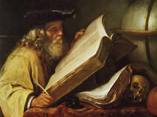 Godfrey Kneller, painting, 'Old Scholar'