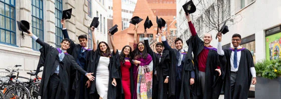Group photo of LSE students graduating