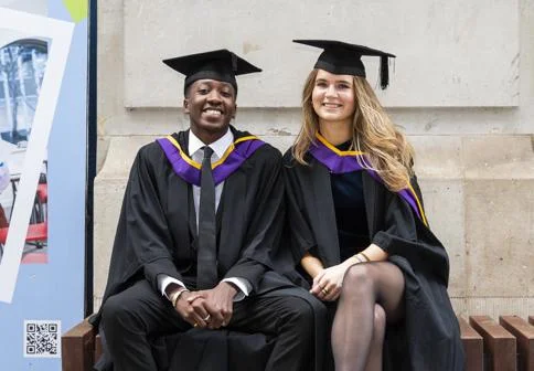 Two students at LSE Graduation