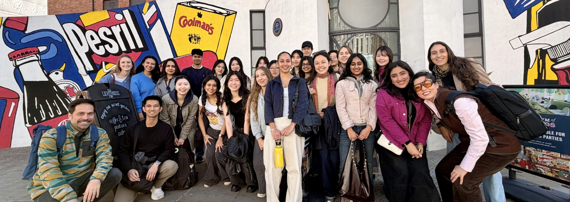 Group of PBS students outside the Museum of Brand