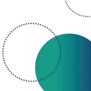 a simple graphic of a shaded circle and dotted line circle