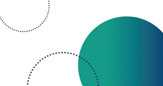 A simple graphic of circles in blue and green