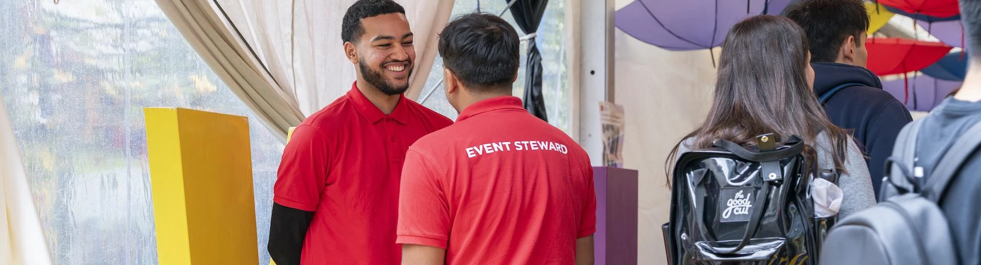 Two event stewards at welcome week