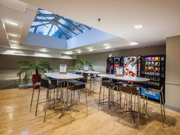 A communal room in a hall of residence