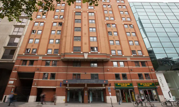 An exterior view of the High Holborn Residence accommodation building at LSE