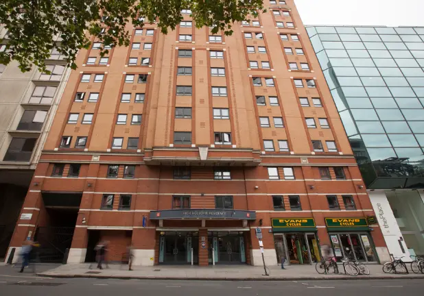 An exterior view of the High Holborn Residence accommodation building at LSE