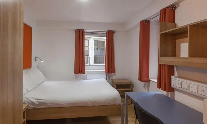 A bedroom in a hall of residence