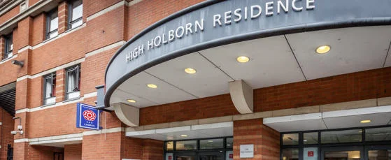 An exterior view of the High Holborn Residence accommodation building at LSE