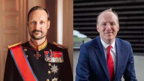 His Majesty King Haakon VIII and Michael Marra MSP