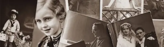 photomontage of old photographs of children and adults