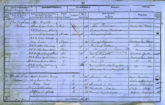 Queen Victoria's censures entry 1851