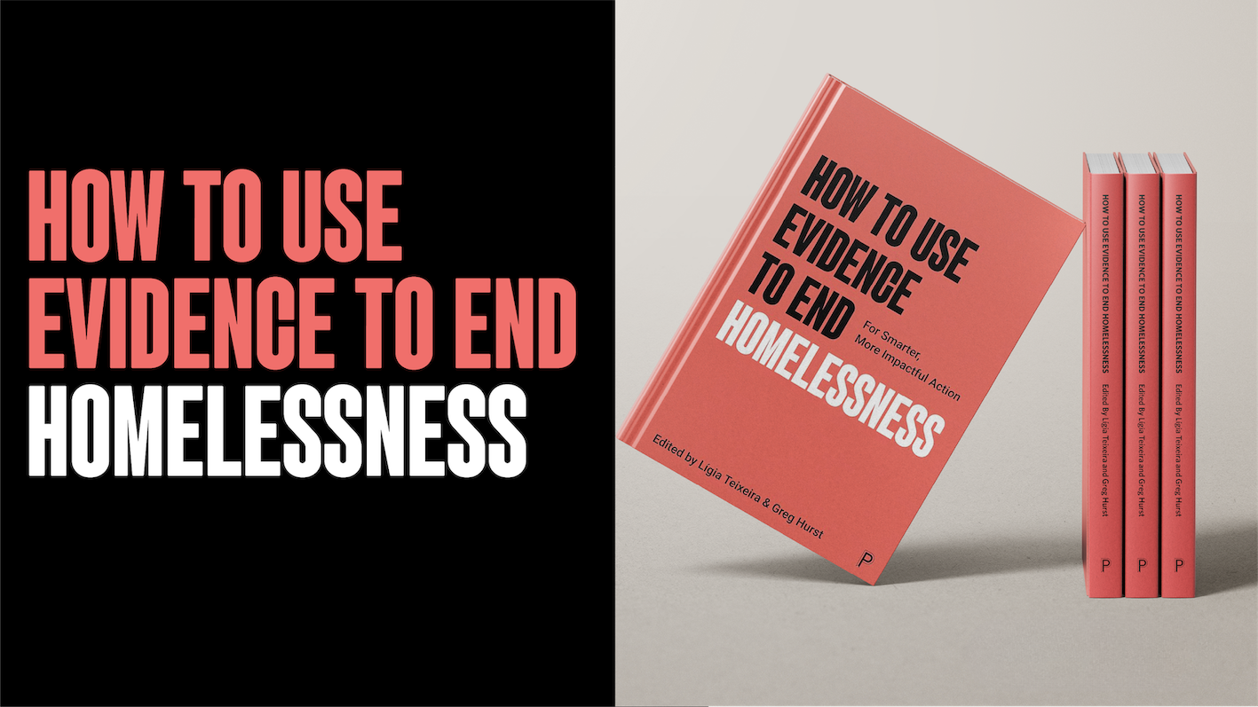 Red book titled how to use evidence to end homelessness