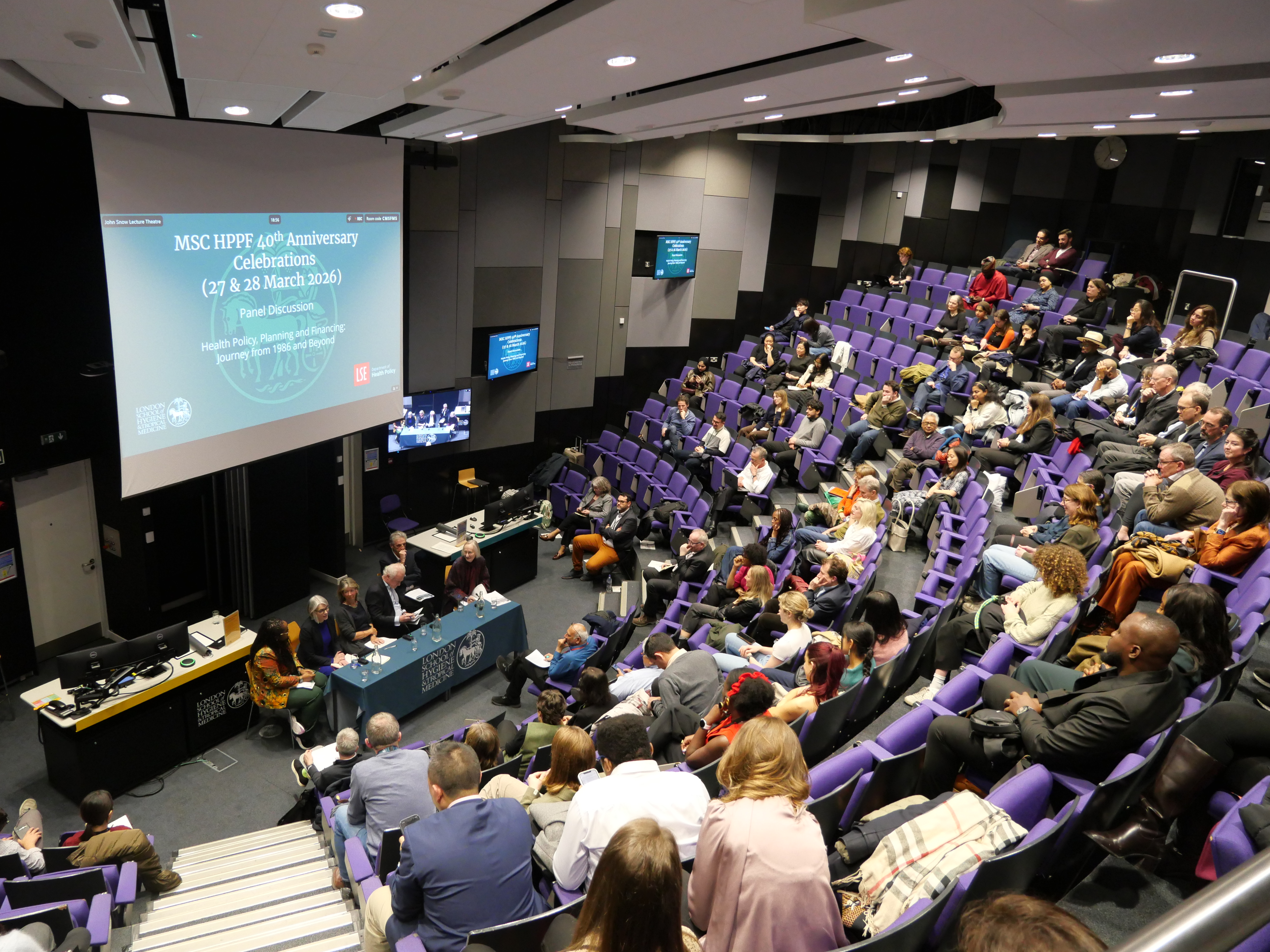 HPPF 40th Anniversary Day 1 - lecture theatre with attendees