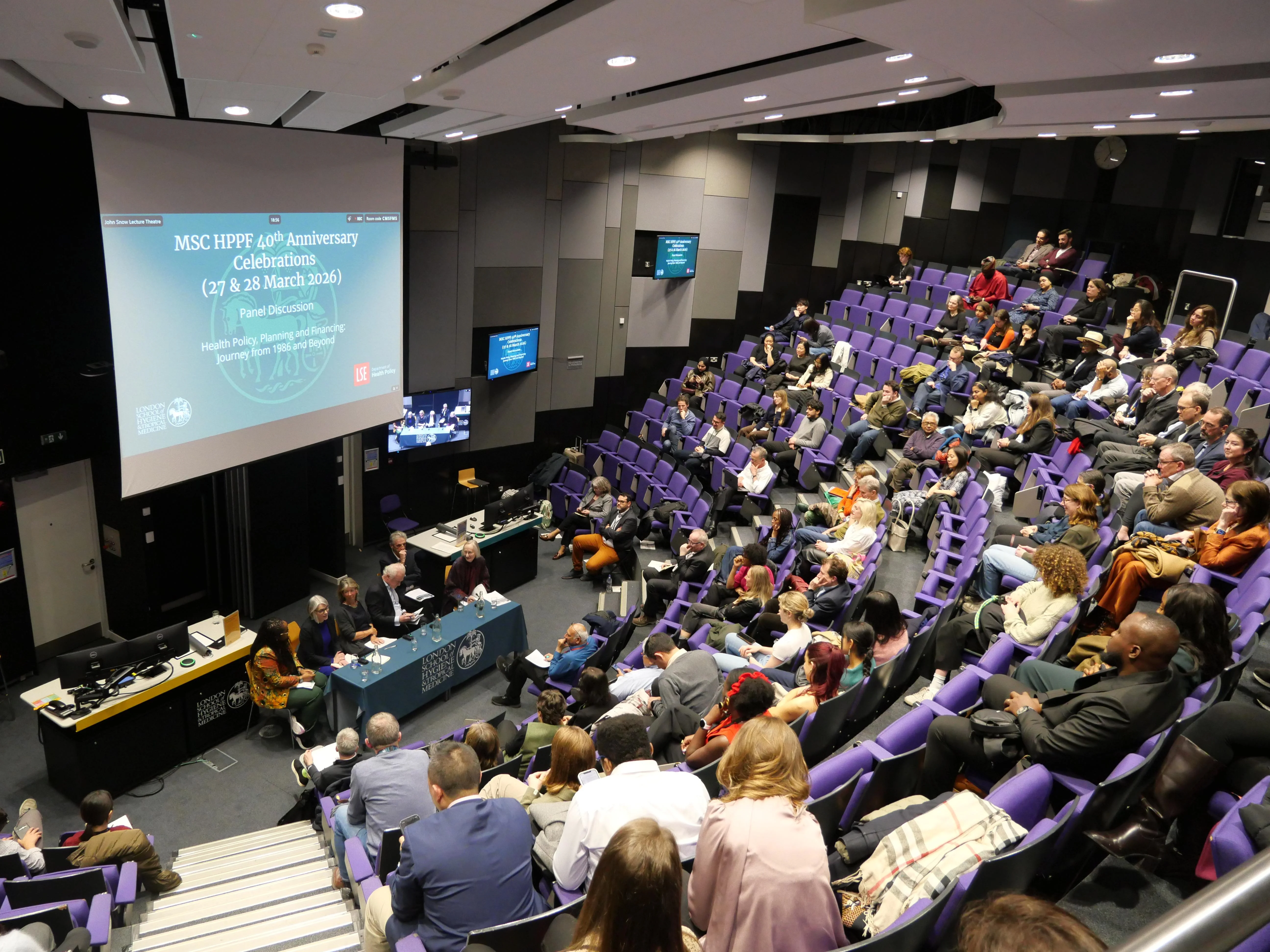 HPPF 40th Anniversary Day 1 - lecture theatre with attendees