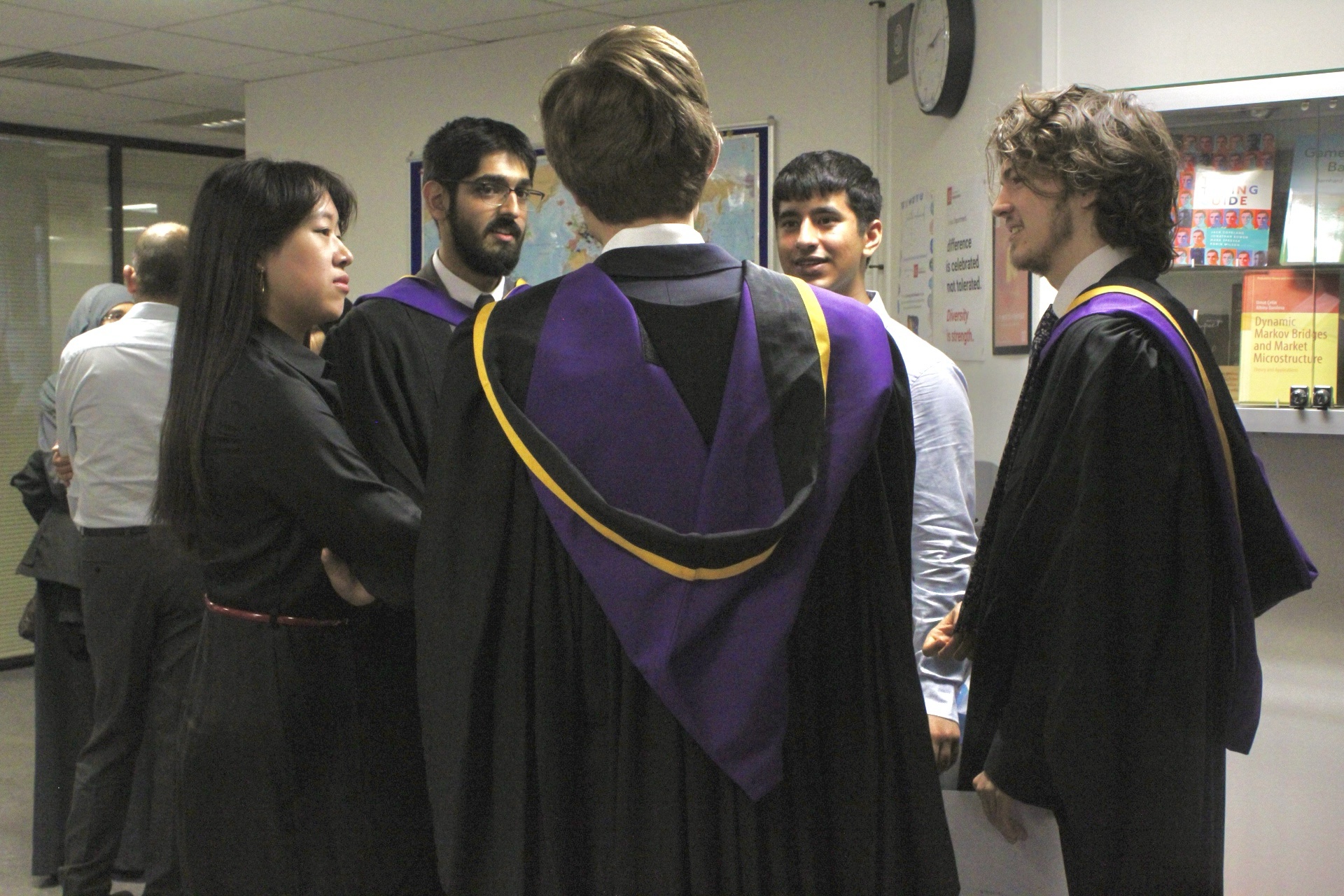 Five maths students (prize winners)