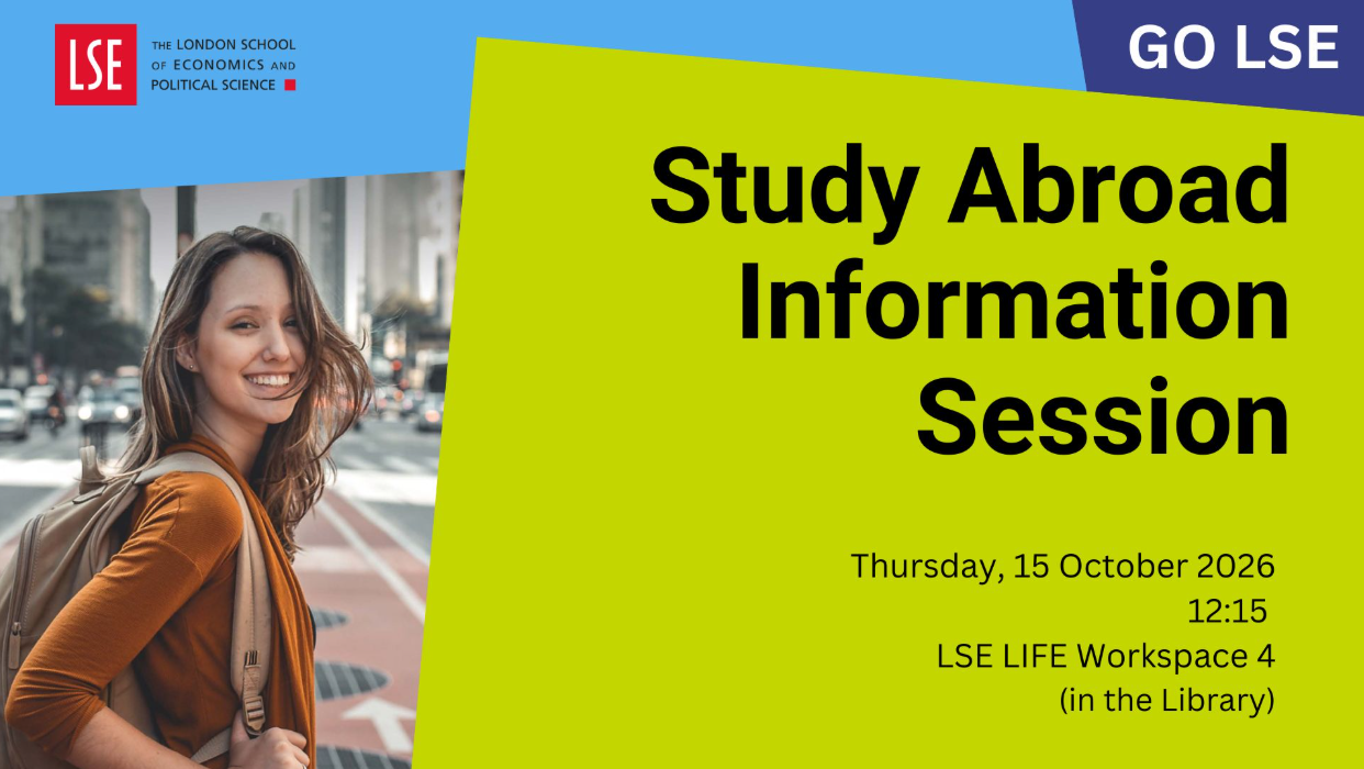 GO LSE Study Abroad Information Session promotional poster