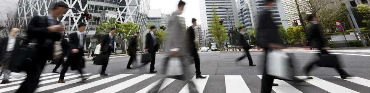 a busy crossing in a city