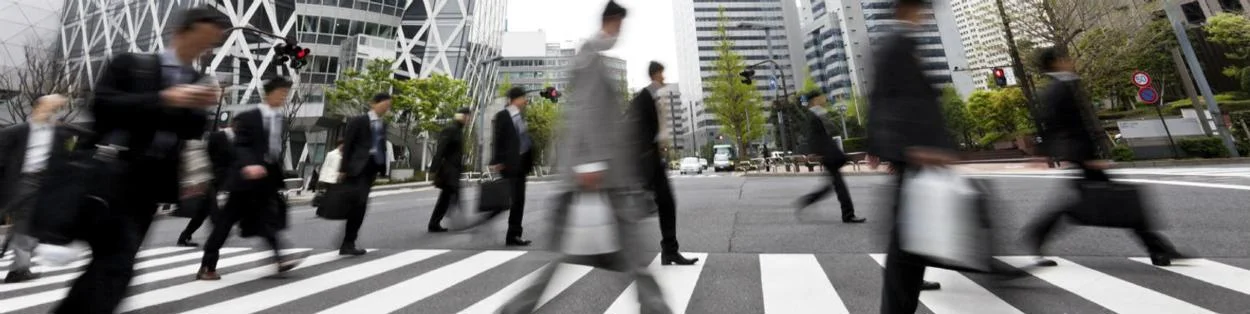 a busy crossing in a city