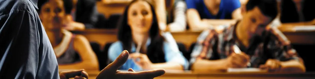 students in a lecture theatre