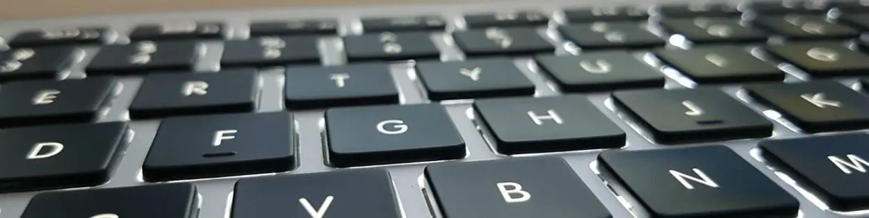 A black computer keyboard.