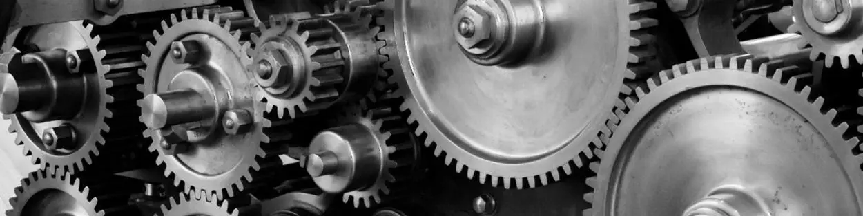 Lots of cogs tightly packed together.