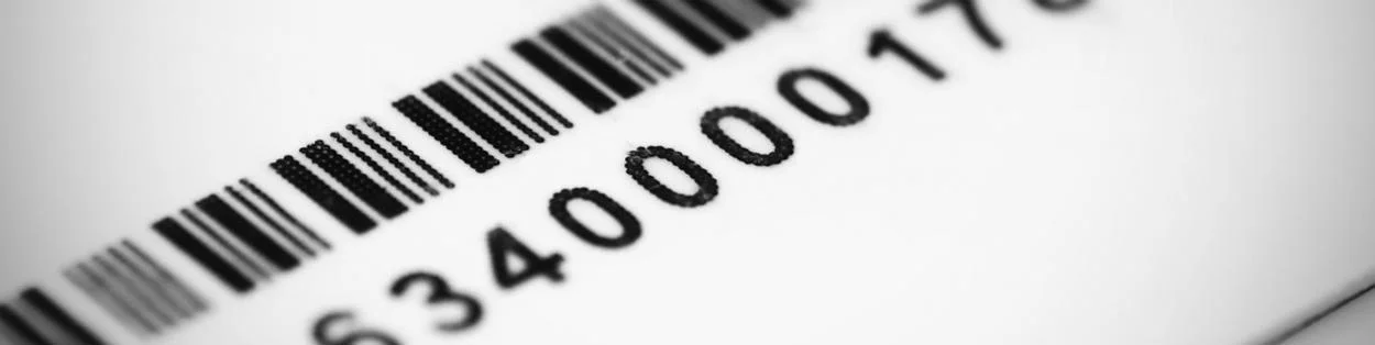 a barcode with numbers underneath