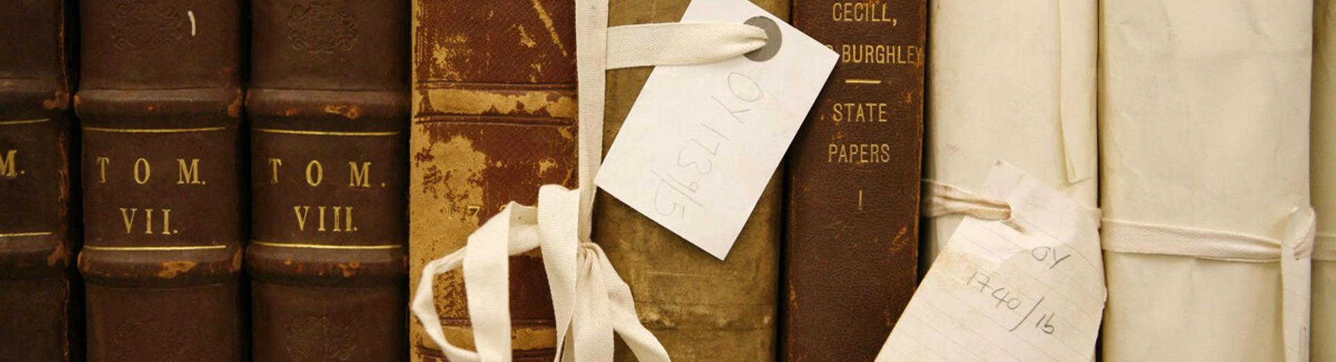Old books on a shelf