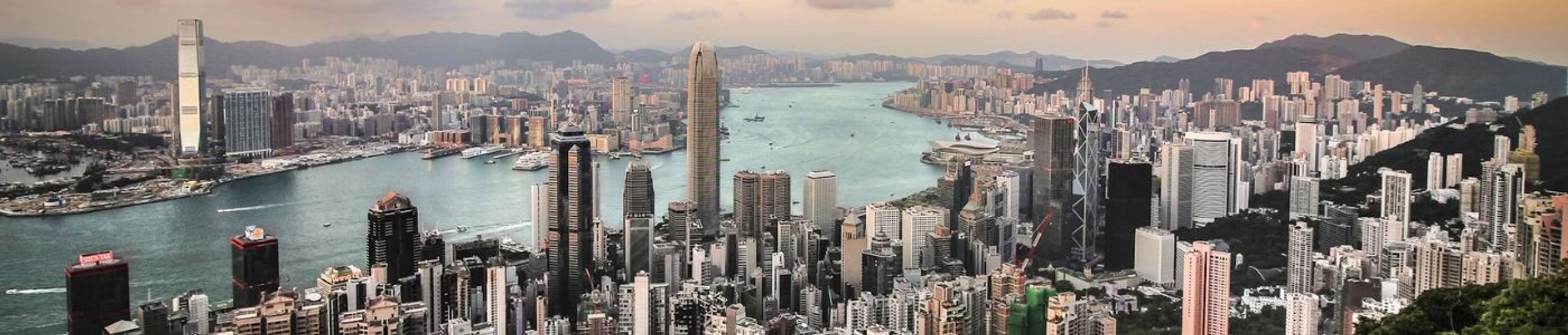 hong kong skyline from above