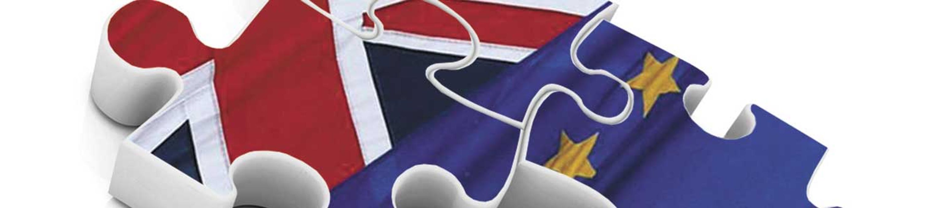 British and EU flags