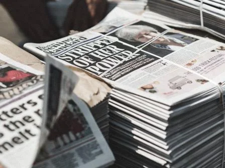 newspaper stack