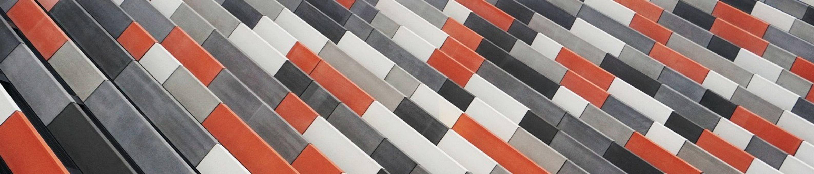abstract geometric bricks
