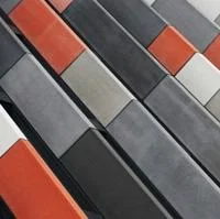abstract geometric bricks