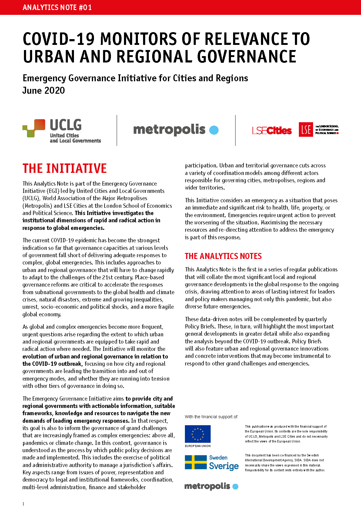 Analytics note 1 front cover