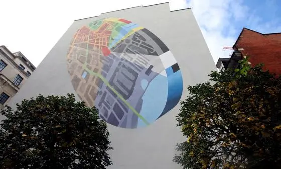 artwork on the side of St Clements Building