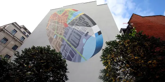 artwork on the side of St Clements Building