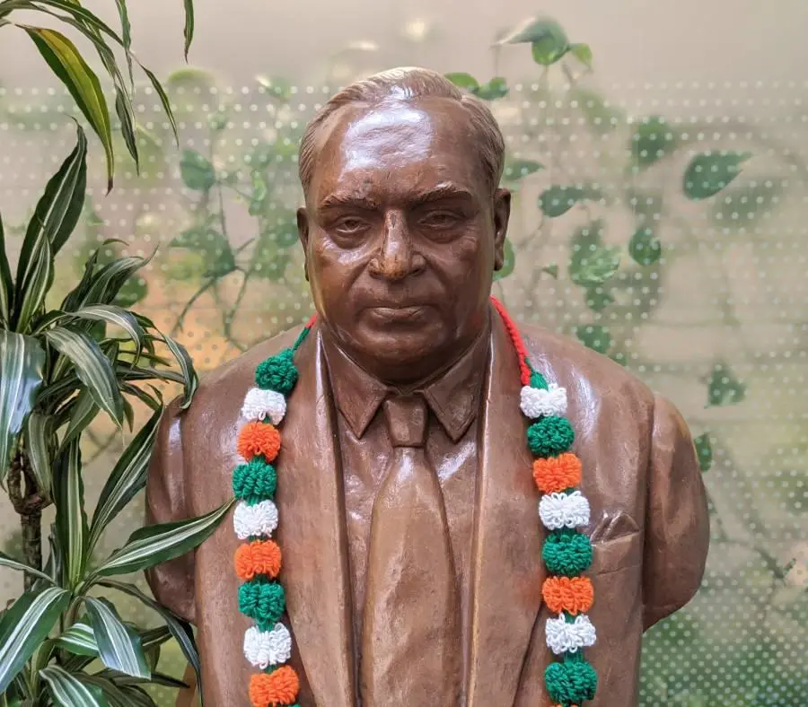The bust of Ambedkar
