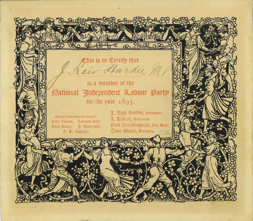 Keir Hardie's Independent Labour Party membership card.