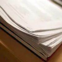 A pile of research papers